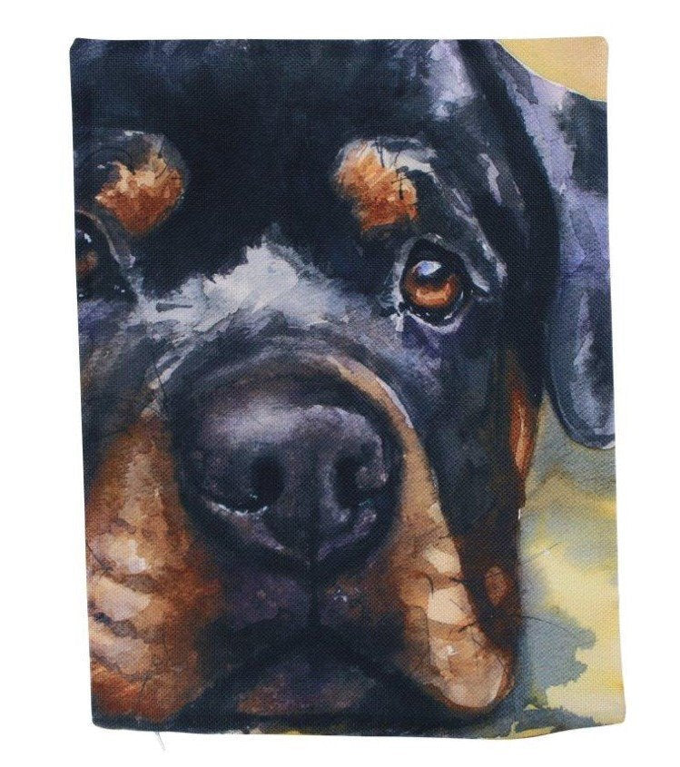 Rottweiler | Watercolor Rottweiler | 12x18 | Pillow Cover | Dog | Home