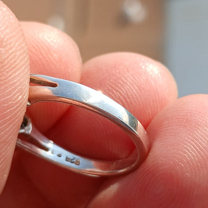 Moonstone Ring, Moonstone Silver Ring, Gemstone Sterling Silver