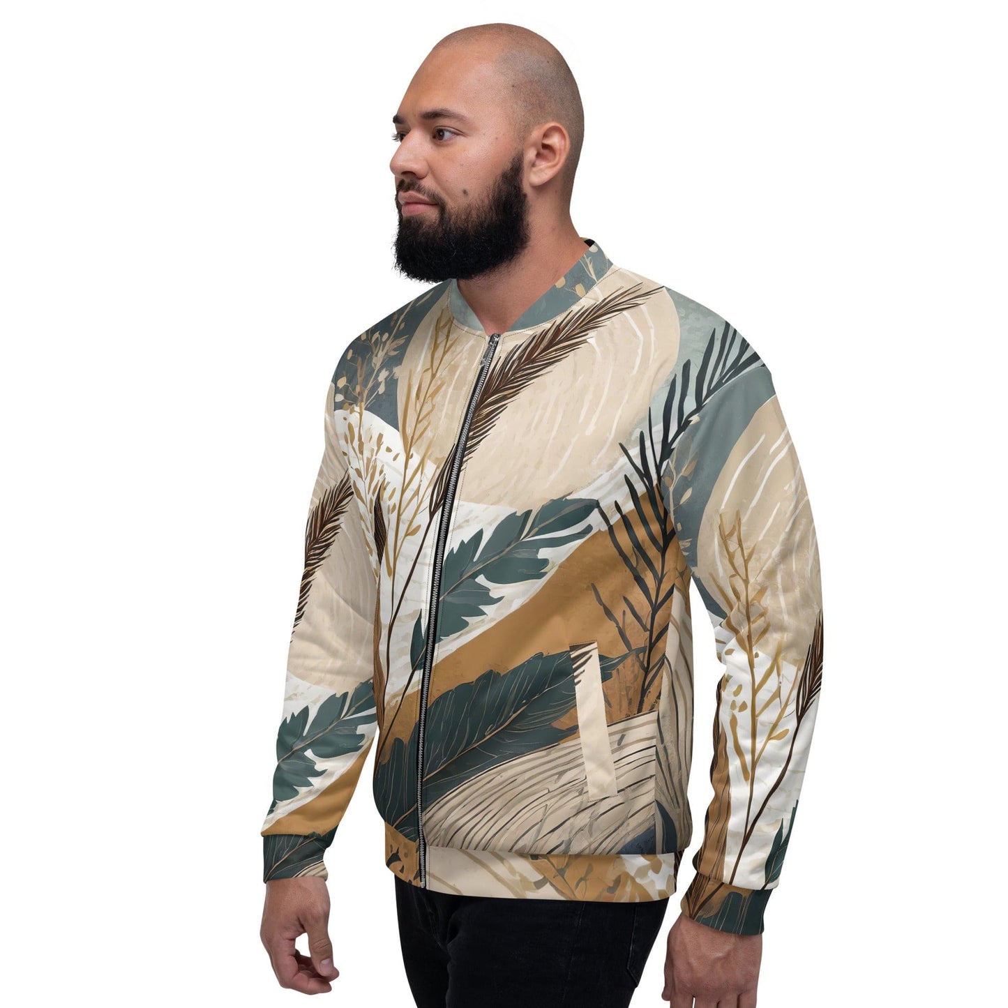 Mens Bomber Jacket - Boho Style Print