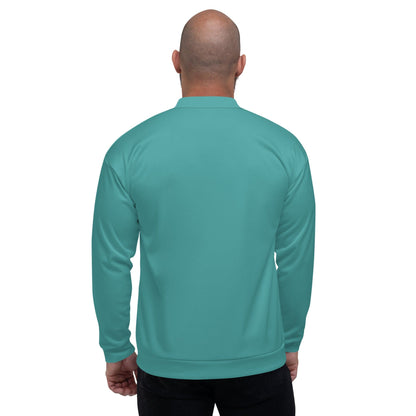 Mens Bomber Jacket Teal Green Lightweight Casual Outerwear Coat