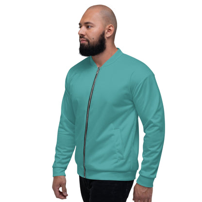 Mens Bomber Jacket Teal Green Lightweight Casual Outerwear Coat