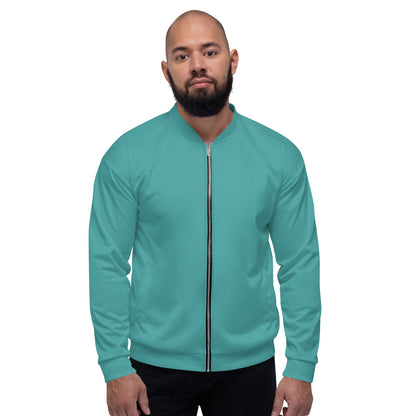 Mens Bomber Jacket Teal Green Lightweight Casual Outerwear Coat