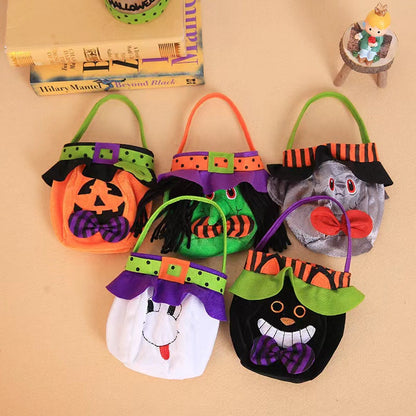 Halloween Witch Pumpkin Tote Bag Children’s Festival Candy Bag