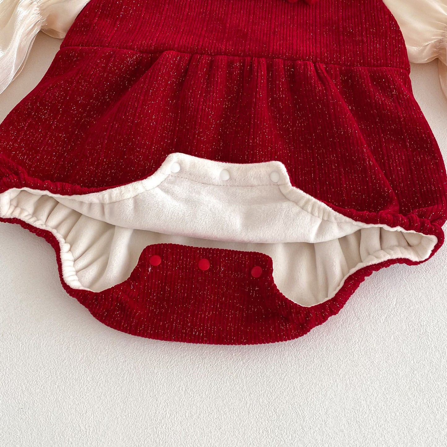 Winter Arrival Baby Girls Cute Cherry Attached Color Patchwork Long