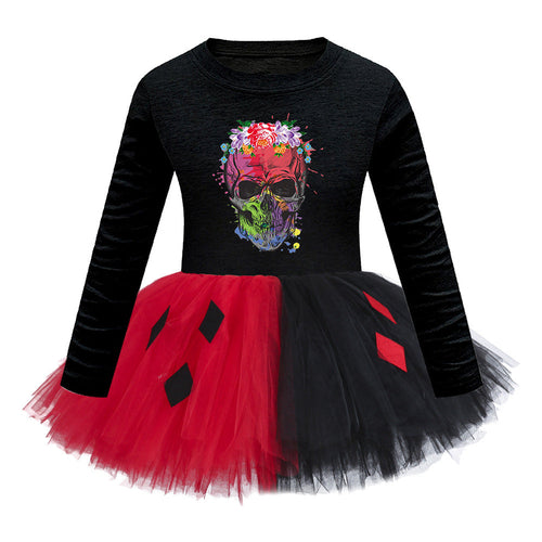 Arrival Girls’ Halloween Costume: Long Sleeves Cartoon Print Witches