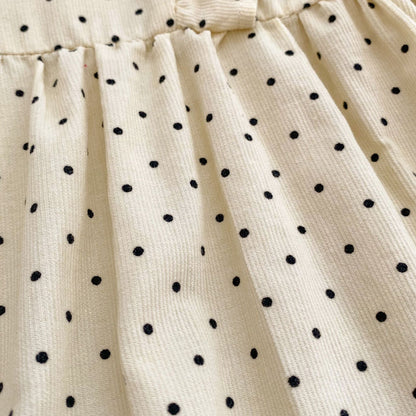 Autumn Polka Dot Pattern Round Neck Rompers