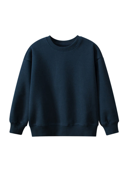 Arrival Baby Kids Plain Solid Color Crew Neck Long Sleeves Warm Cozy