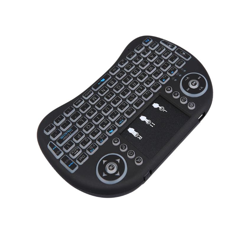 Mini 2.4GHz Wireless Backlit Keyboard Portable Hand-Held with Touchpad