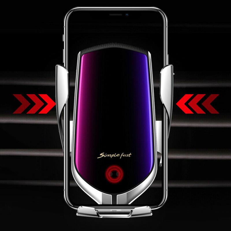 R1 Automatic Clamping 10W Car Wireless Charger For iPhone Xs Huawei LG