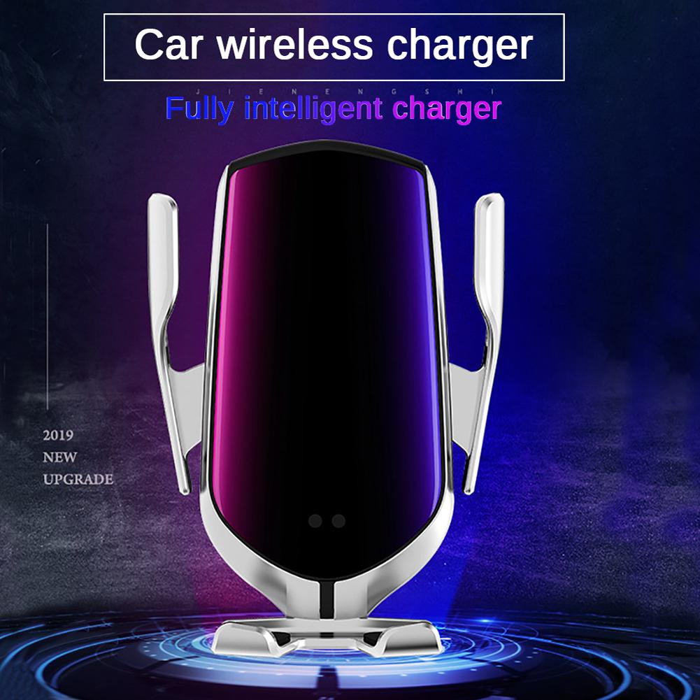 R1 Automatic Clamping 10W Car Wireless Charger For iPhone Xs Huawei LG