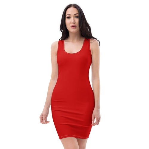 Womens Bodycon Dress - Red